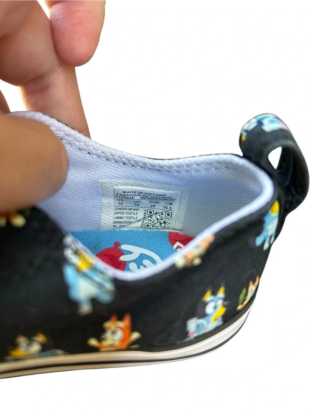 Bluey Converse Chuck Taylor Toddler Kids Sz 10 Black Low Top VGUC